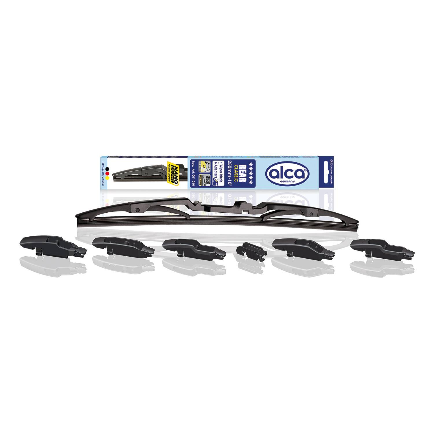 alca® Heckwischerblatt REAR CLASSIC 10 Zoll / 250 mm mit Adapter Bügel-Heckscheibenwischer für traditionelle-0