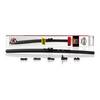 HEYNER® Heckwischerblatt REAR FLAT 15 Zoll / 380 mm mit Adapter Set Aerodynamischer Flachbalken-Heckwischer mit