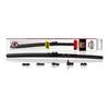 HEYNER® Heckwischerblatt REAR FLAT 16 Zoll / 400 mm mit Adapter Set Aerodynamischer Flachbalken-Heckwischer mit