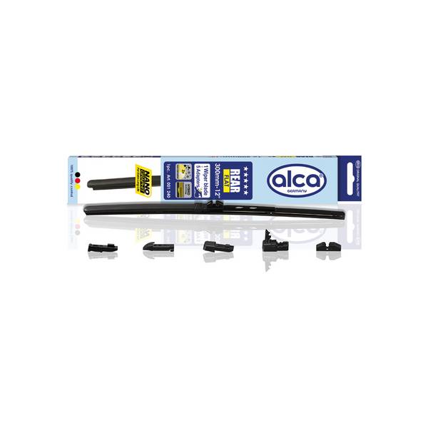 alca® Heckwischerblatt REAR FLAT 12 Zoll / 300 mm mit Adapter Aerodynamischer Flachbalken-Heckwischer mit