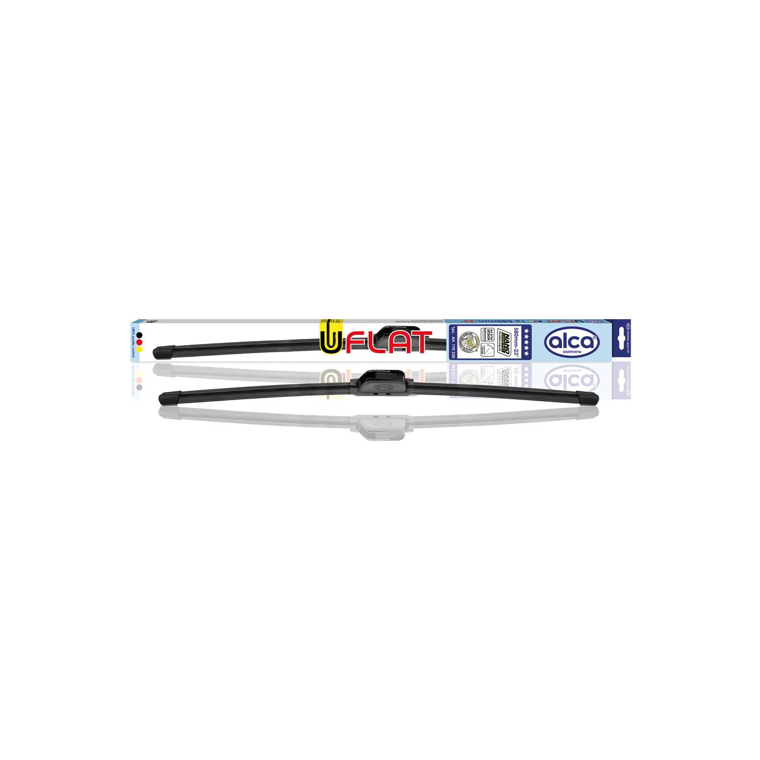 alca® Scheibenwischer U-FLAT 580 mm Allwetter Wischerblatt mit Spoiler Passende Spezialadapter, Flexible-0
