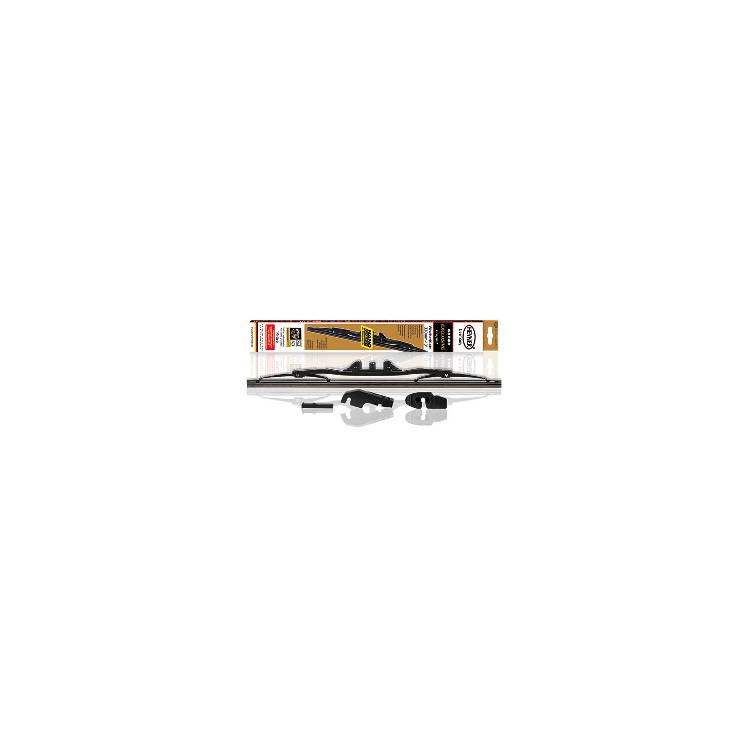 HEYNER® Scheibenwischer EXCLUSIVE 330 mm Wischerblatt mit Metallgelenken Flexible Nano Beschichtung, Klassischer-0