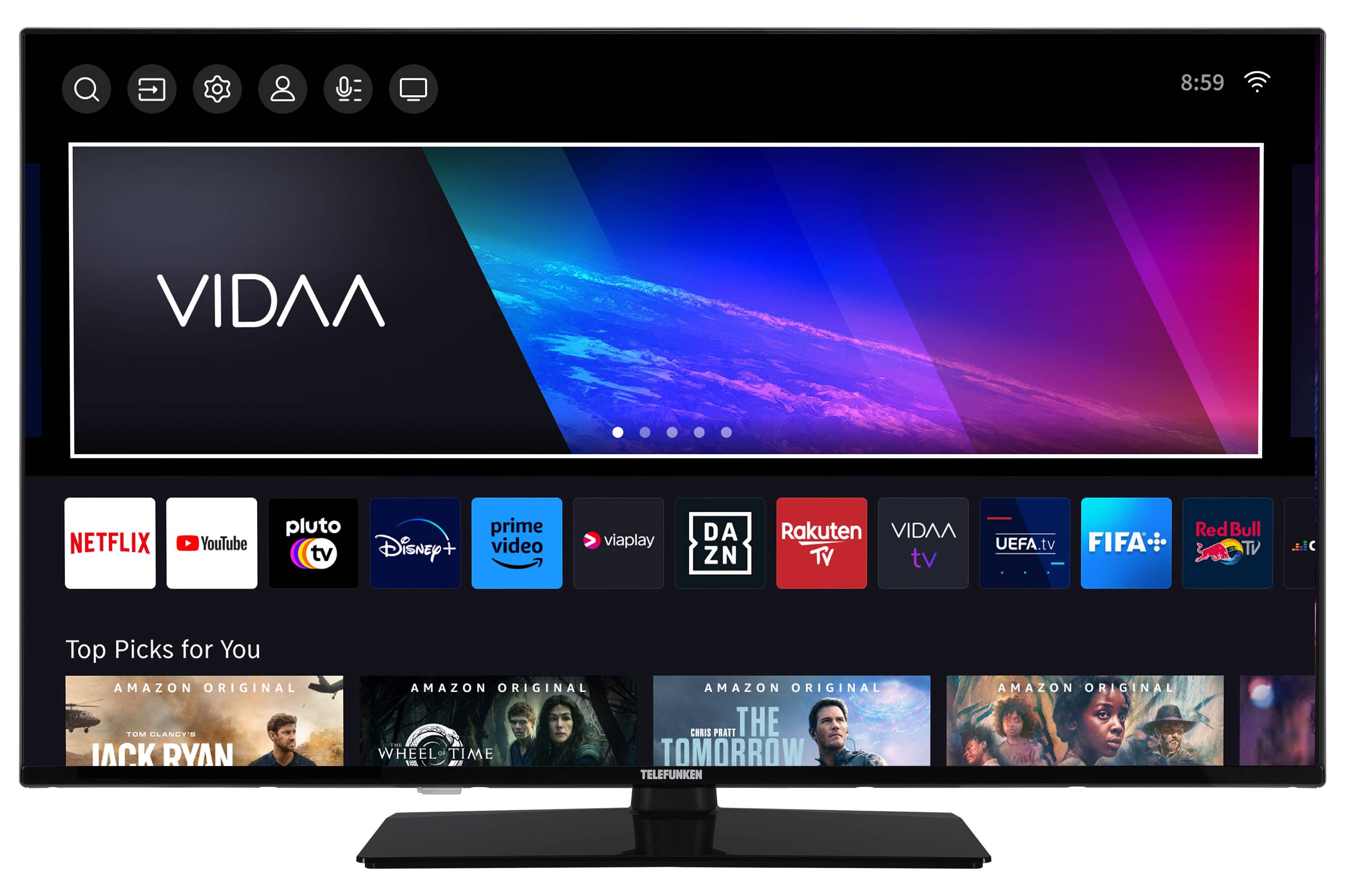 Telefunken XU43VP750M Fernseher 43 Zoll Smart TV VIDAA 4K UHD HDR Dolby Vision HD+ 6 Monate (2026)-1