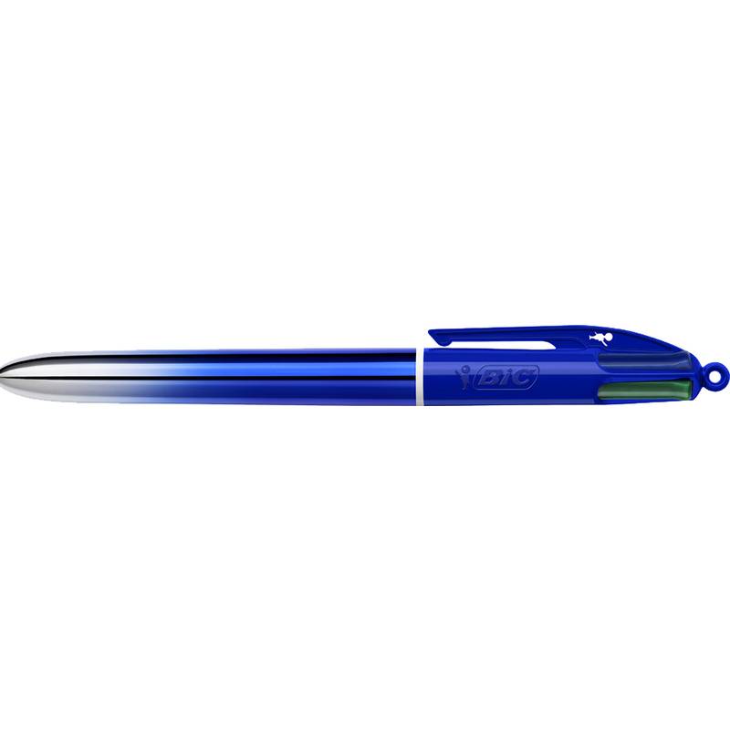 BIC 4 Colours Smooth - Vierfarb-Kugelschreiber - verschiedene Farben - 1 mm - Mittel - verstellbar (Packung mit 12)-0