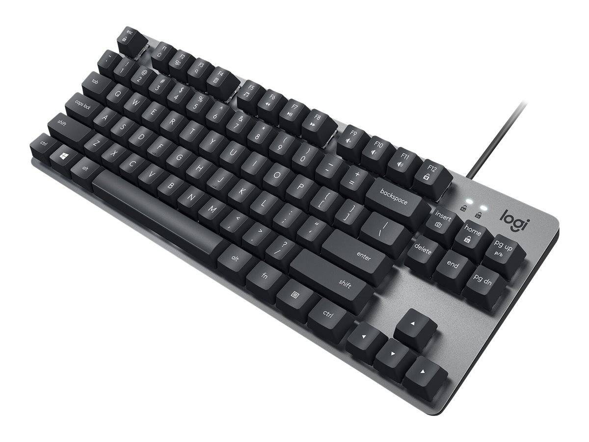 Logitech K835 TKL Kabelgebunden Gaming-Tastatur Deutsch, QWERTZ Graphit, Grau Switch: Blue-0