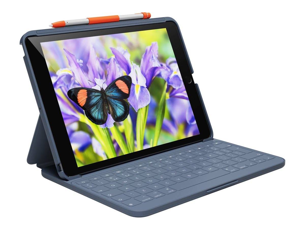 Logitech Rugged Lite - Tastatur und Foliohülle - Bluetooth LE - für Apple 10.2-inch iPad - TL: Deutsch, QWERTZ-0