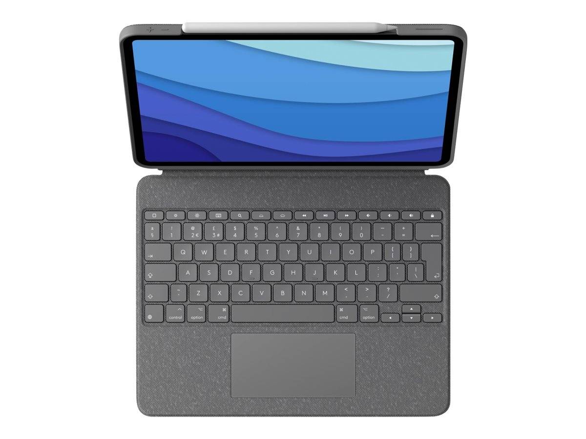 Logitech Combo Touch - Tastatur und Foliohülle - mit Trackpad - hintergrundbeleuchtet - Apple Smart-0