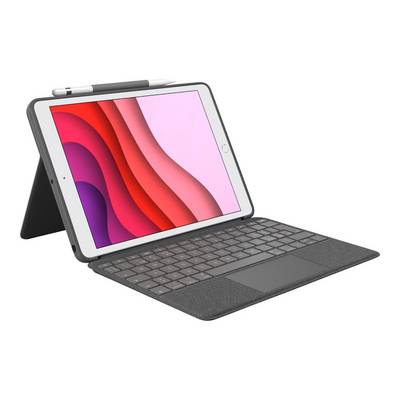 Logitech Combo Touch - Tastatur und Foliohülle - mit Trackpad - hintergrundbeleuchtet - TL: Nordisch, QWERTY-0