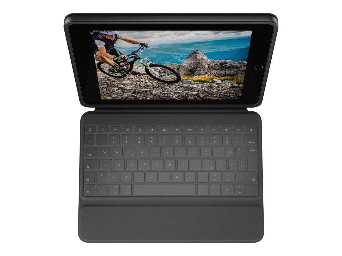 Logitech Rugged Folio - Tastatur und Foliohülle - Apple Smart connector - Pan Nordisch - für Apple 1-0