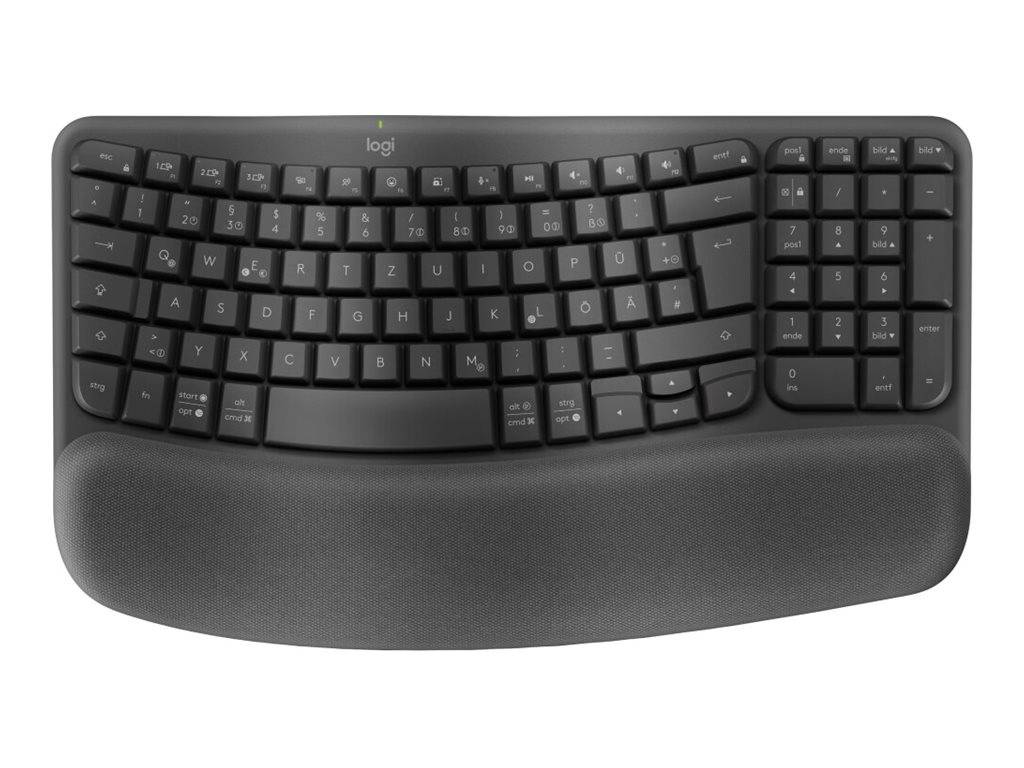 Logitech Wave Keys - Tastatur - mit gepolsterter Handgelenkauflage - TL: Nordisch, QWERTY-0