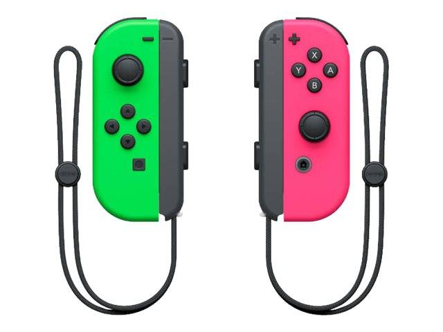 Nintendo Joy-Con(Left & Right) - Game Pad - kabellos - Neongrün, Neon Pink (Packung mit 2)-0