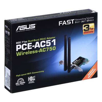 Asus PCE-AC51 WLAN Steckkarte PCIe, WLAN 750 MBit/s-8
