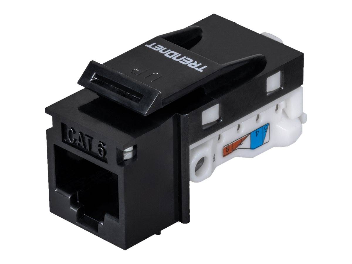 TRENDnet TC-K25C6BK - Modulare Eingabe - CAT 6 - Schwarz - TAA-konform (Packung mit 25)-0