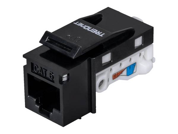 TRENDnet TC-K25C6BK - Modulare Eingabe - CAT 6 - Schwarz - TAA-konform (Packung mit 25)