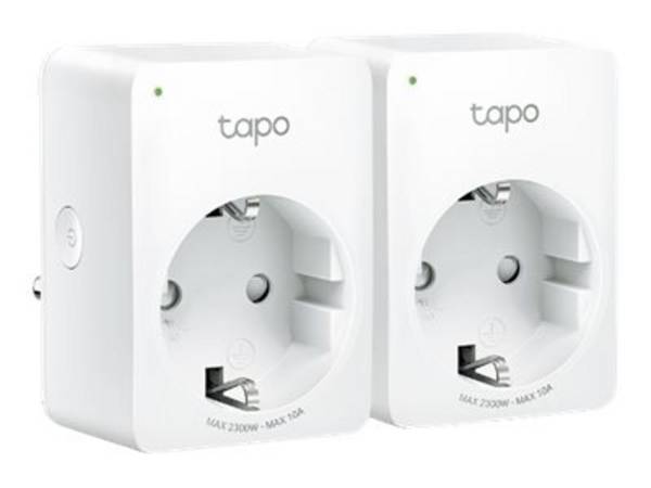 TP-LINK Tapo P100 V1 - Smart-Stecker - kabellos - 802.11b/g/n, Bluetooth 4.2 - 2.4 - 2.4835 GHz (Packung mit 2)