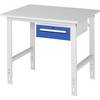 Arbeitstisch mit Schubladenschrank Unterbau-Container mit 1 Schublade 150 mm BxT 1000 x 800 mm M-Platte Stärke