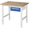 Arbeitstisch mit Schubladenschrank Unterbau-Container mit 1 Schublade 150 mm BxT 1000 x 800 mm B-Platte Stärke