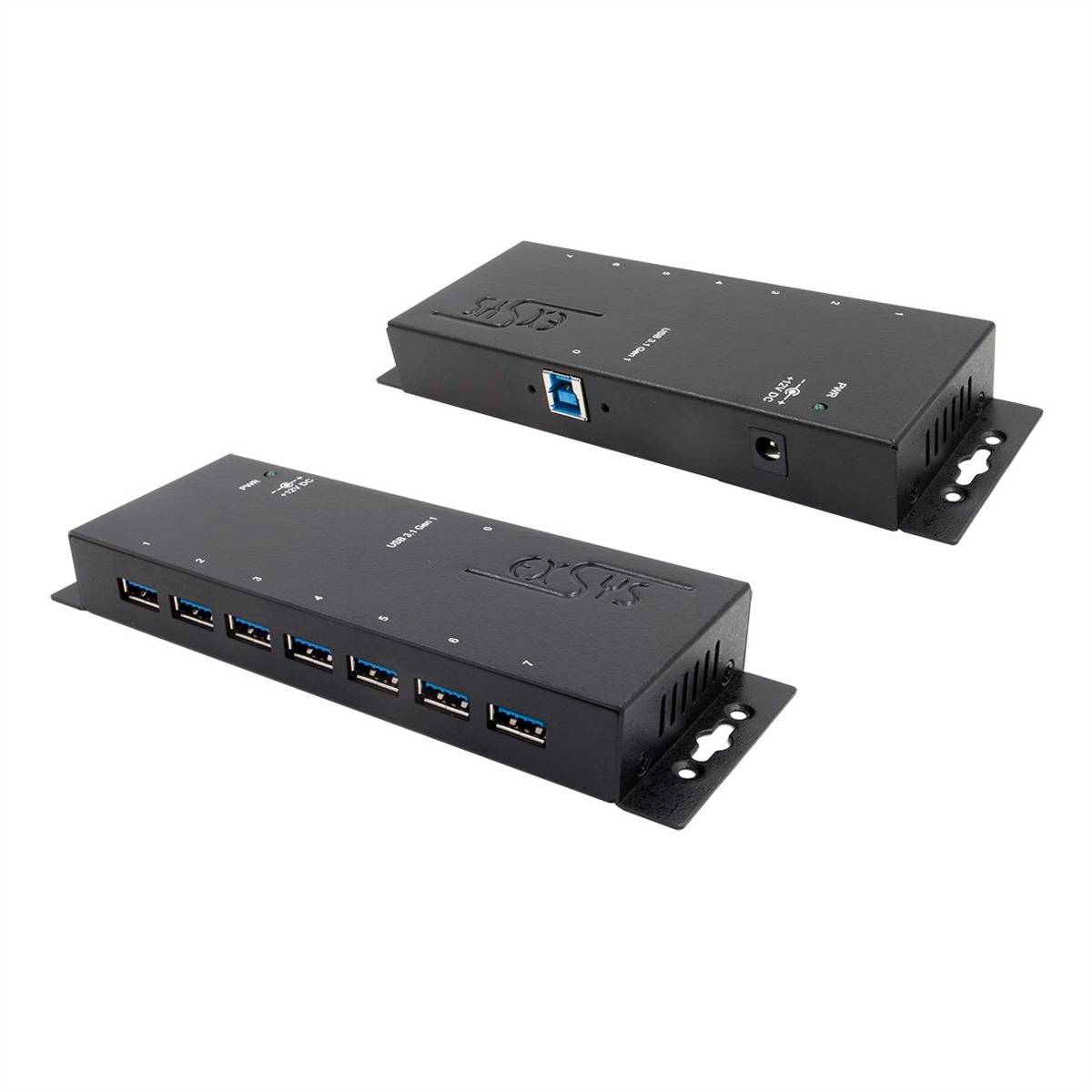 EXSYS EX-1188HMS-3 7 Ports USB 3.2 Gen1 Metall HUB mit 15KV ESD Überspannungs-Schutz-0