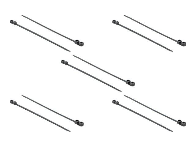 Delock Cable Tie with Fastening Eyelet - Kabelbinder - 30 cm - Schwarz (Packung-0
