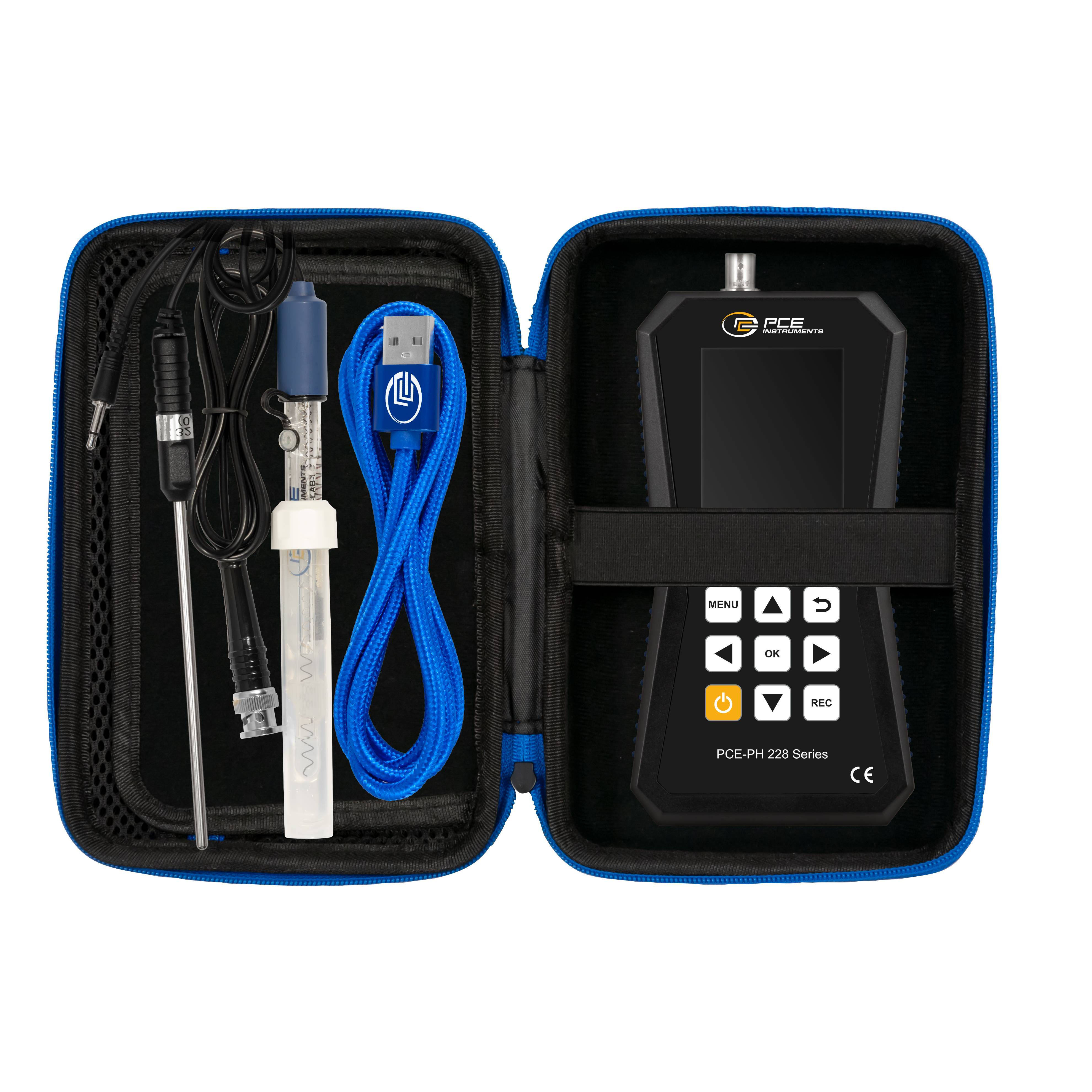 PCE Instruments Hochpräzises pH-Messgerät PCE-PH 228LAB-LC für ionenarme Medien|Genauigkeit ± 0,002 pH + 2 Digit |Redox-5