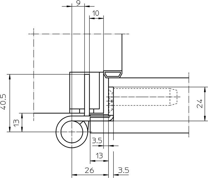 Objektband VARIANT VX 7939/160 VA ma geb.200kg 22,5mm DIN L/R-3
