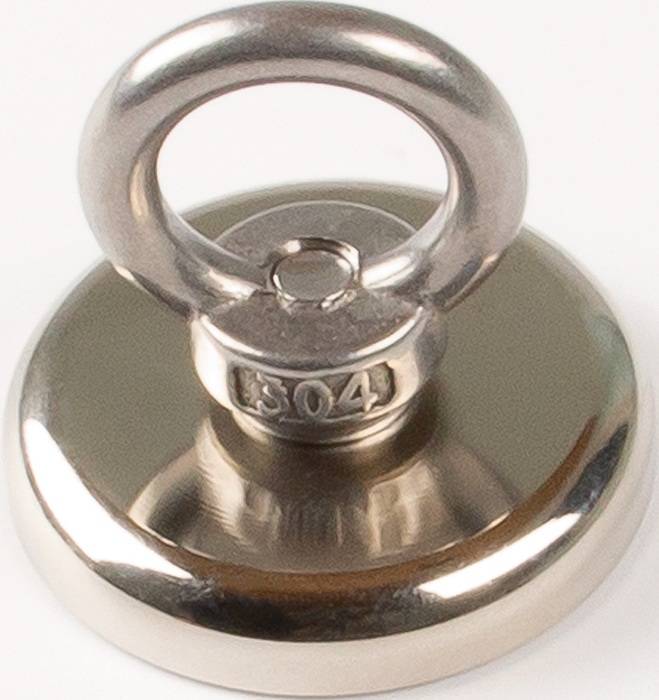 Neodymmagnet D.40mm verzinkt,m.Öse D.17mm 5St./Karton EICHNER-0