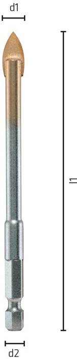 Glasbohrer D.4mm kugelgestrahlt ALPEN-5