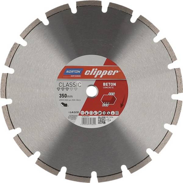 Diamanttrennscheibe Classic Beton D.300mm Bohr.25,4mm 2,8mm 10mm NORTON