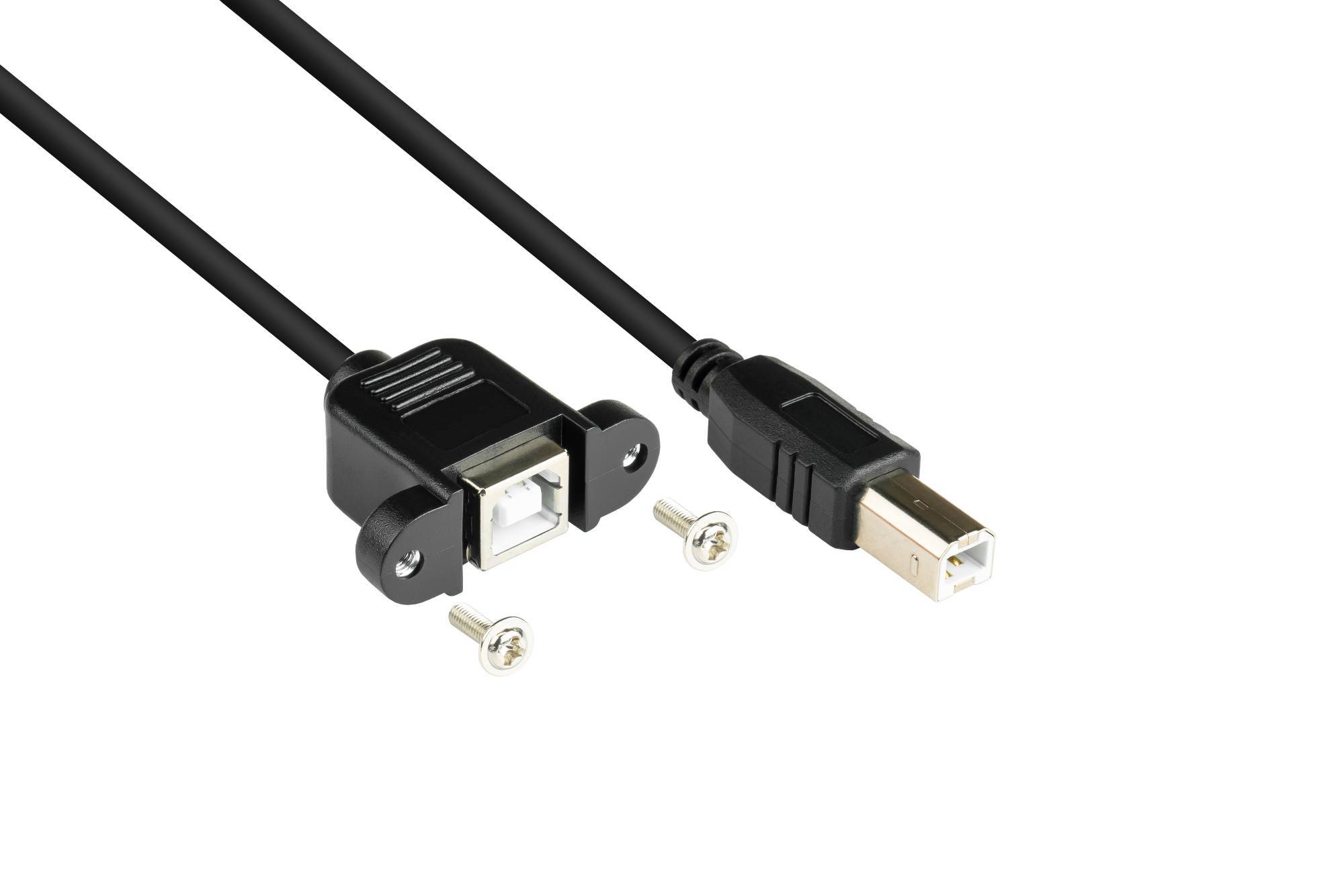 Verlängerung USB 2.0 Stecker B an Einbaubuchse B, 1 m, Good Connections®-0