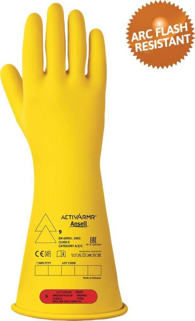 Isolierhandsch. ActivArmr Kat.III, gelb/gelb RIG014Y, Gr. 10 Ansell-0