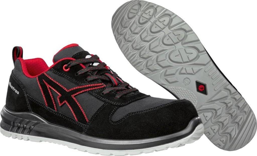 Albatros Clifton Low Bequemer Sicherheitsschuh S3 Arbeitsschuh Schwarz Rot Gr 43