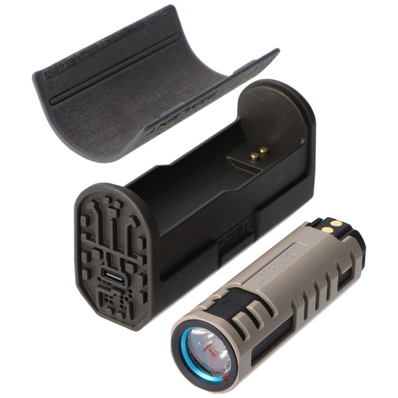 Imalent LD35 LED-Taschenlampe, Premium Edition mit Ladebox, bis zu 1200 Lumen, grau-0