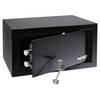 HMF 49217-02 Safe Tresor mit Schlüssel, Möbeltresor, 31 x 17 x 25 cm, Schwarz
