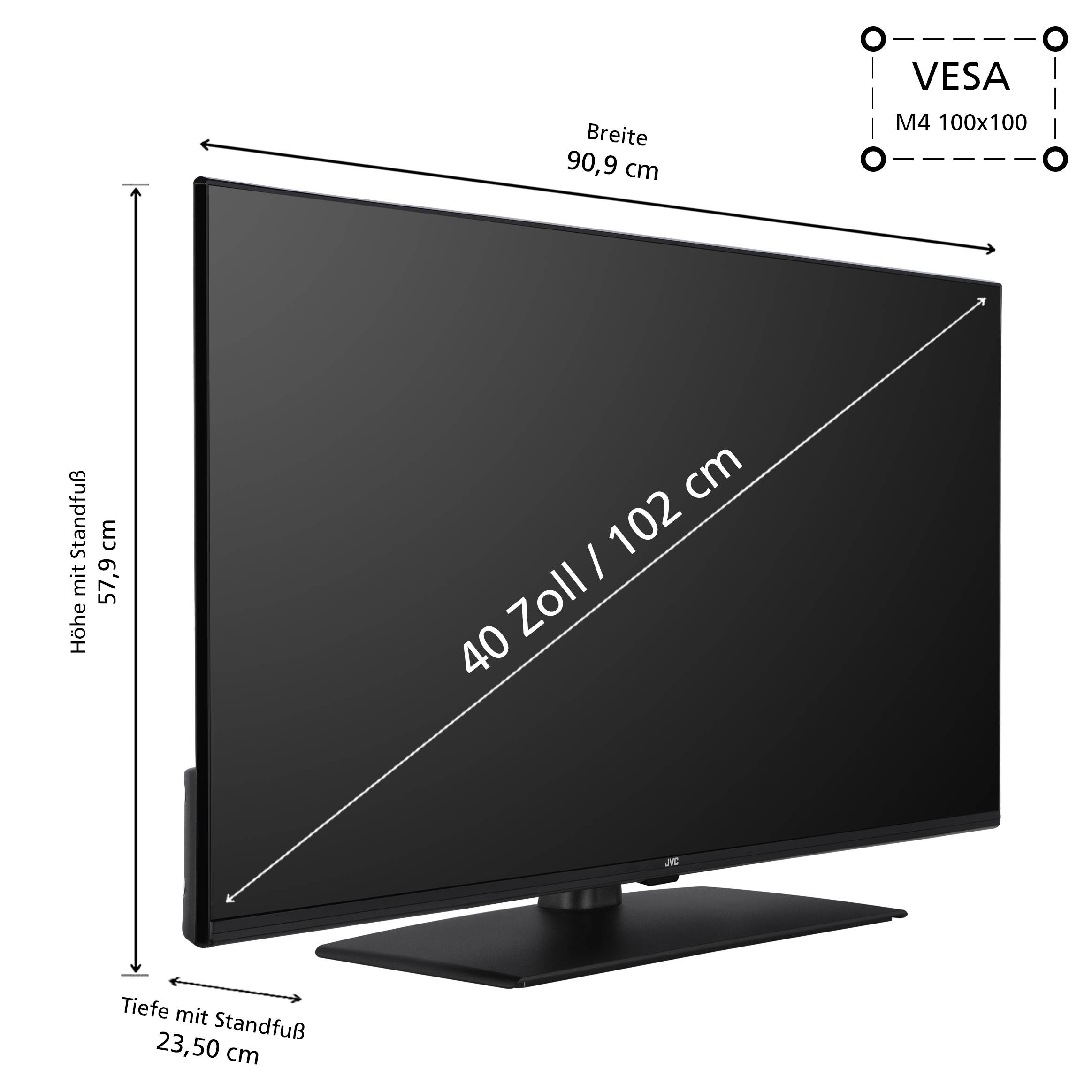JVC LT-40VF4455 Fernseher 40 Zoll Full HD Auflösung, 102 cm Bildschirmdiagonale, Triple-Tuner (2026)-1