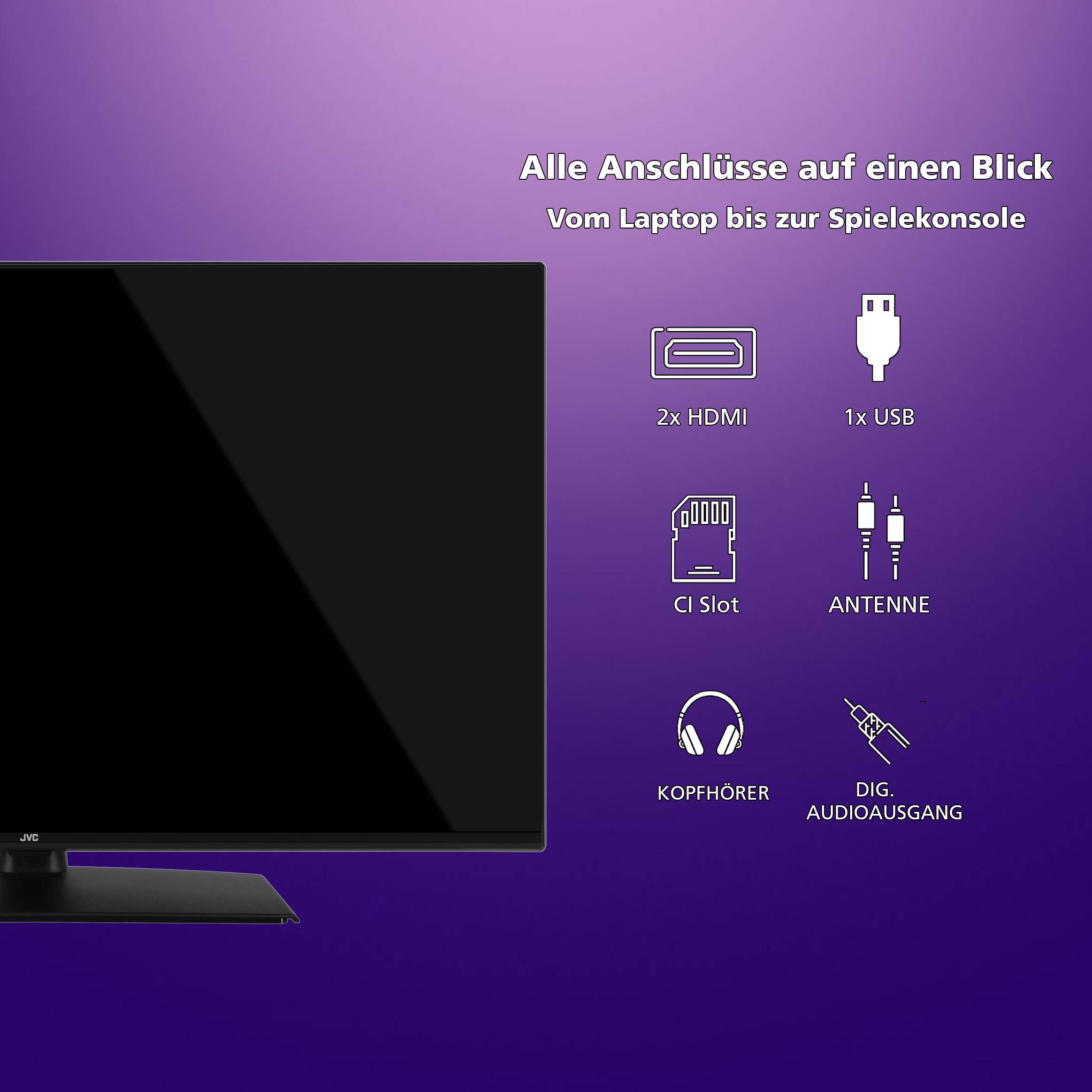 JVC LT-40VF4455 Fernseher 40 Zoll Full HD Auflösung, 102 cm Bildschirmdiagonale, Triple-Tuner (2026)-2