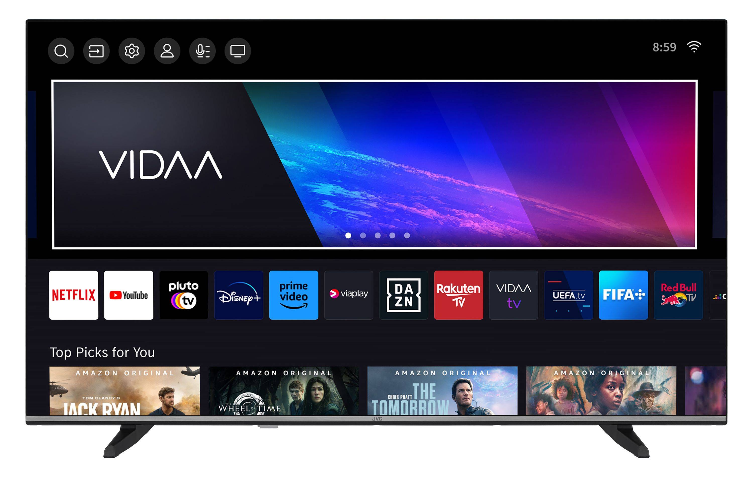 JVC LT-50VD3555 Fernseher 50 Zoll Smart TV VIDAA 4K UHD, HDR Dolby Vision, Tirple-Tuner (2026)-0