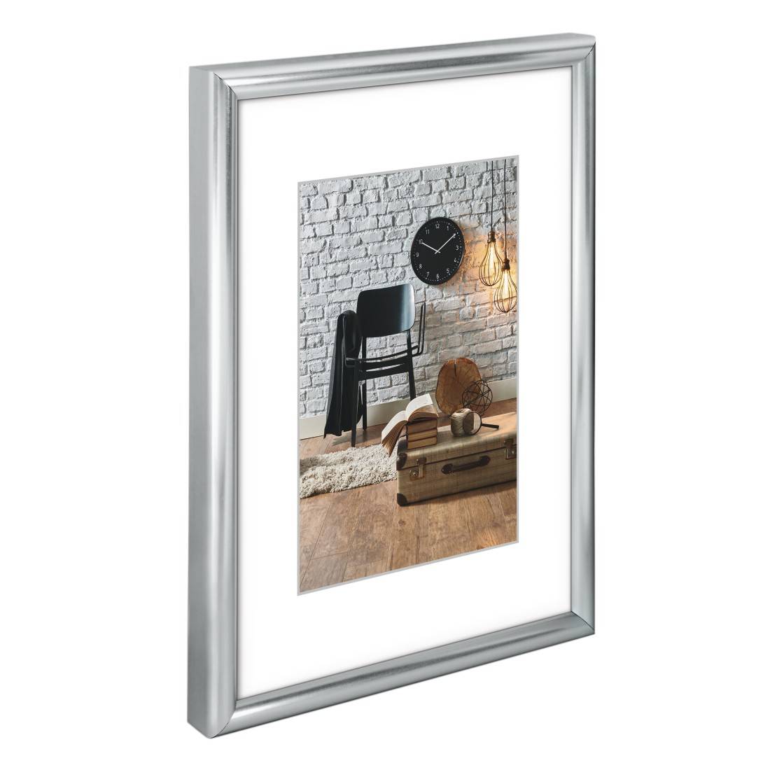 hama 00066440 Kunststoffrahmen "Sevilla Dekor", Silber Matt, 50 x 70 cm-3
