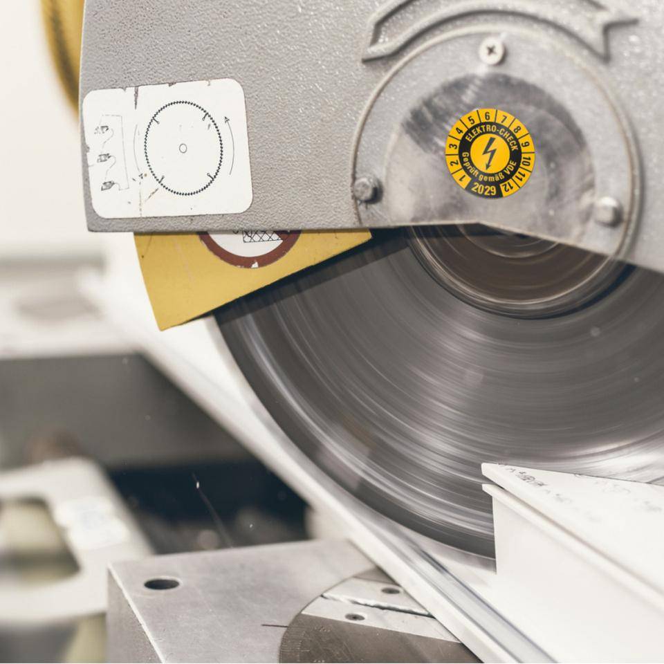 Prüfplakette ELEKTRO-CHECK Geprüft..., 2029, gelb, Dokumentenfolie, Ø 30mm, 18/Bogen-3