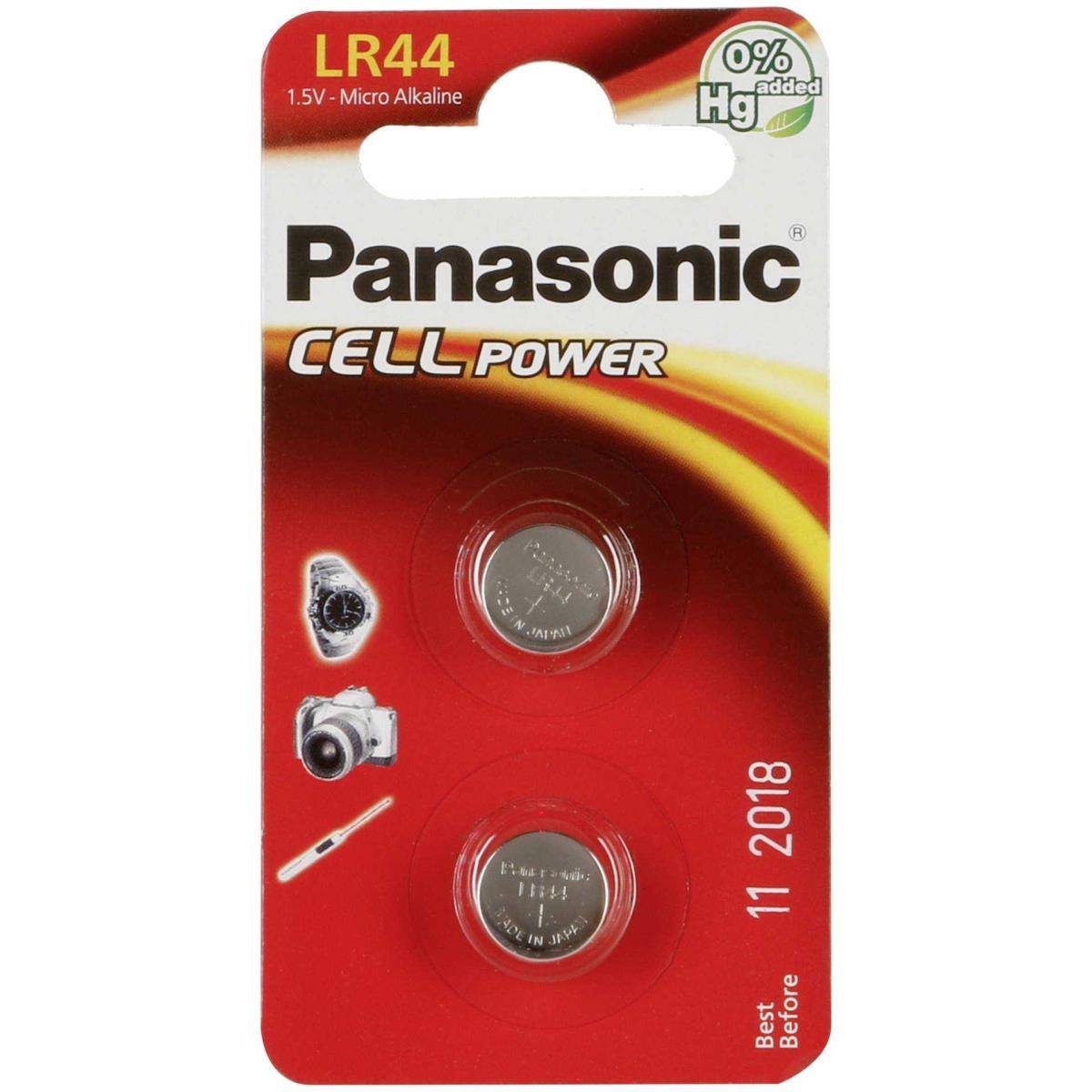 Panasonic LR-44EL/2B - Batterie 2 x LR44 - Alkalisch - 120 mAh-0