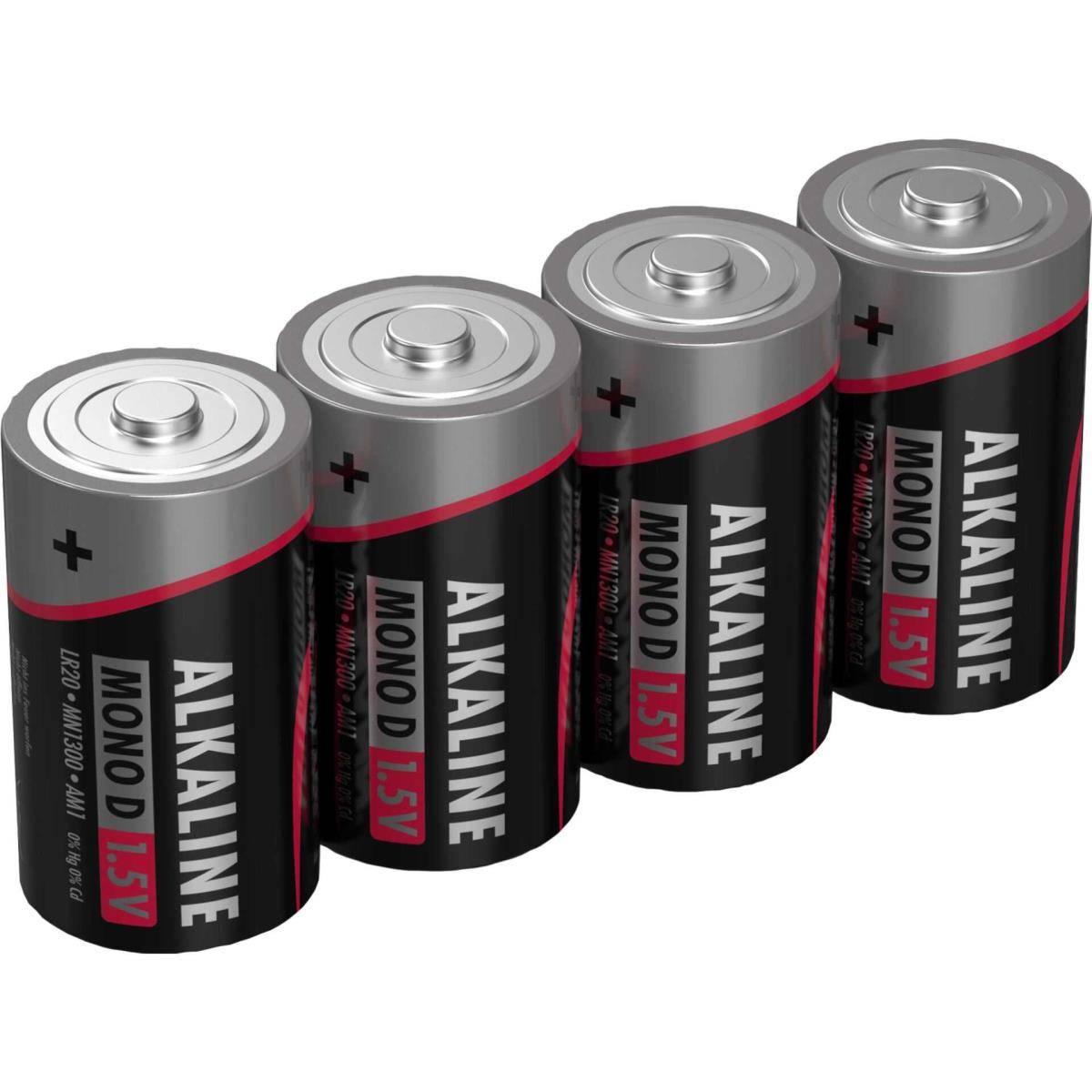 ANSMANN Mono D - Batterie 4 x LR20 - Alkalisch-0