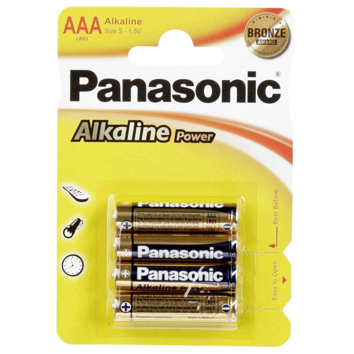 PANASONIC Batterie AlkalinePower4Micro Blister