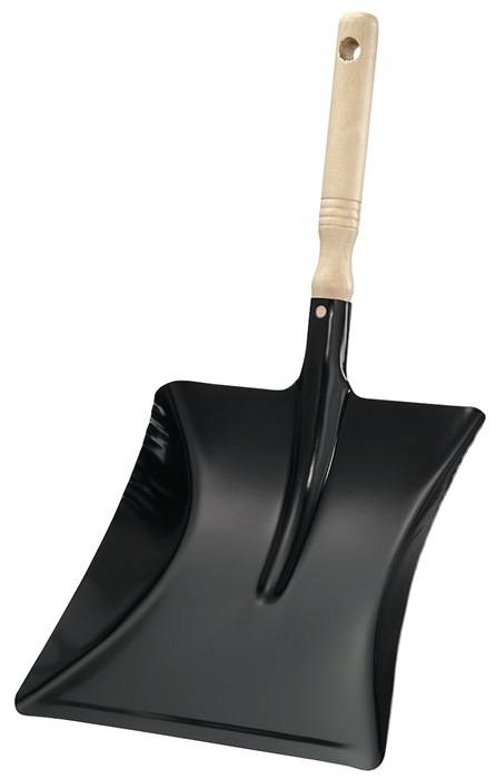 Kehrschaufel m.Holzgriff MET schwarz lack.Bl.L220xB230mm-0