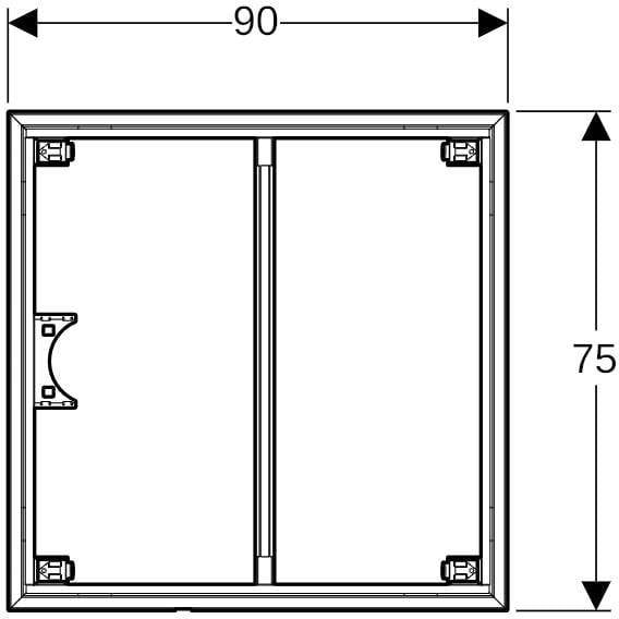Geberit Installationsrahmen für Setaplano bis 1000mm 900x750mm-5