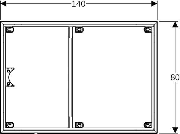 Geberit Installationsrahmen für Setaplano über 1000mm 1400x800mm-4