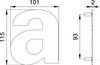 Hausnummer Buchstabe a VA ma 115mm B.101mm EDI