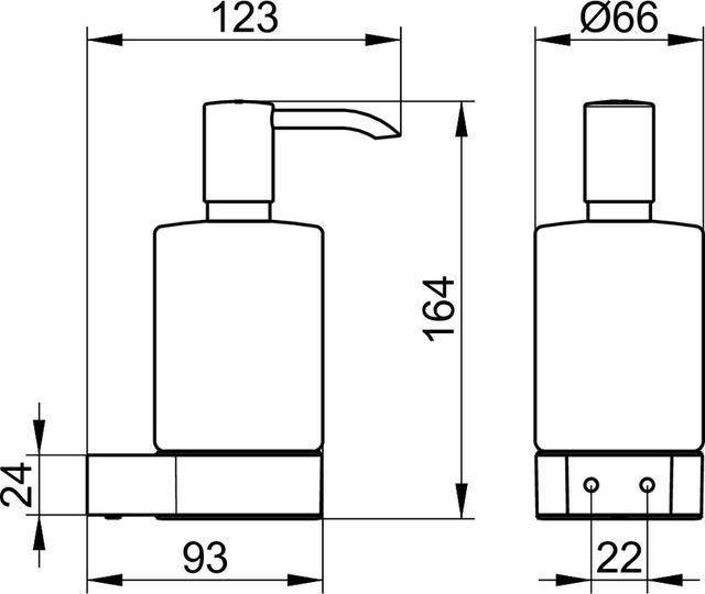 Keuco Lotionspender PLAN Kri-gl m Halt. und Pumpe vc-3