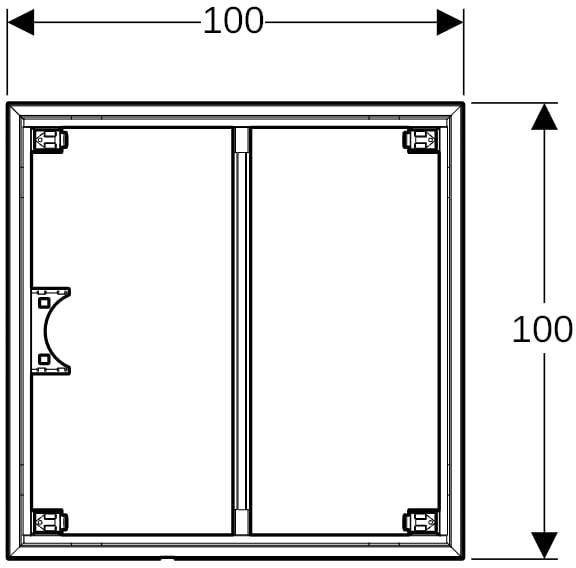 Geberit Installationsrahmen für Setaplano bis 1000mm 1000x1000mm-5