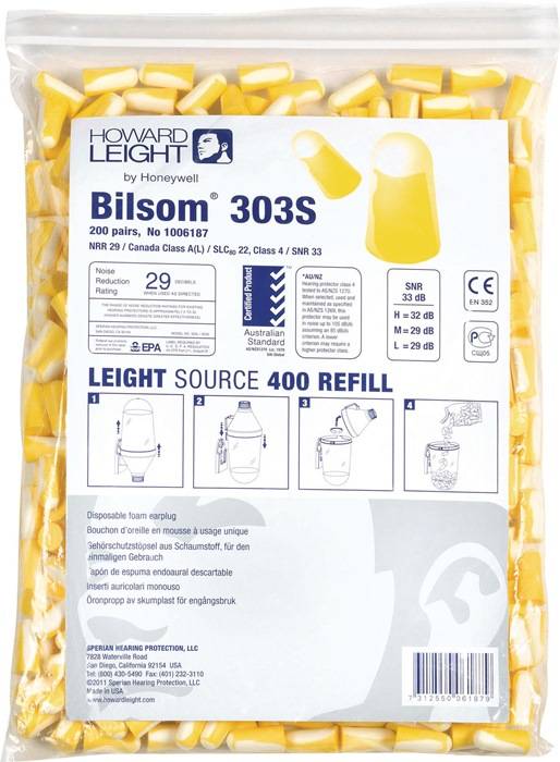 Gehörschutzstöpsel Bilsom 303S EN 352-2 SNR 32 dB Nachfüllpack 200 PA/Pack,Gr.S-0