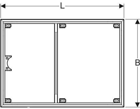 Geberit Installationsrahmen für Setaplano über 1000mm 1600x900mm-5