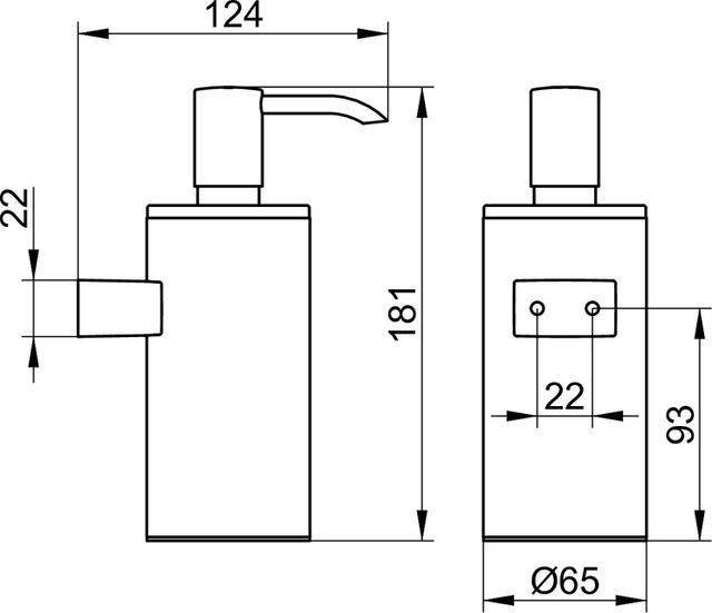 Keuco Plan Lotionspender mit Pumpe und Kunststoffeinsatz, Verchromt, 14953010100-3